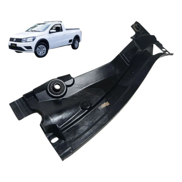 Suporte Inferior Churrasqueira Vw Saveiro 2018/2023 Esquerdo Preto