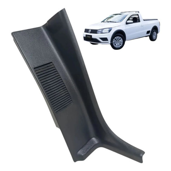 Moldura Coluna Lateral Saveiro 2018/2023 Traseira Esquerda Preto