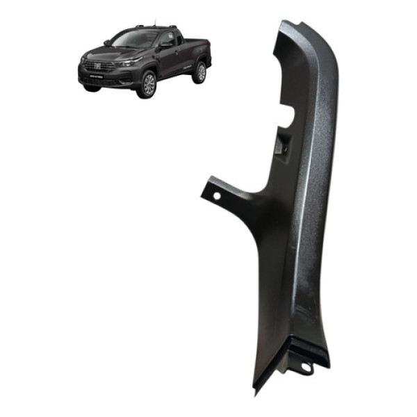 Moldura Caçamba Fiat Strada 2024 2025 2026 Lado Direito Preto