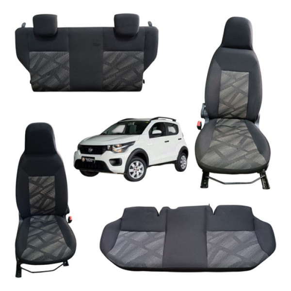 Jogo Banco Tecido Fiat Mobi Way 1.0 2017 2018 2019 2020