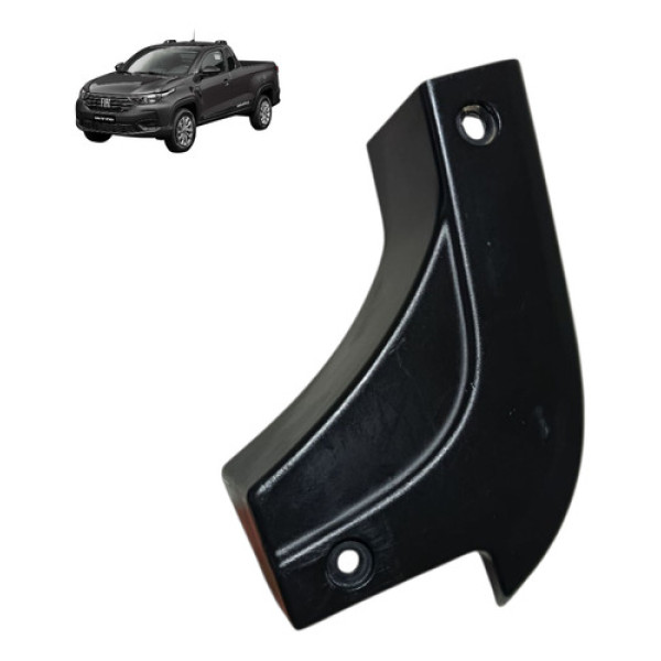 Moldura Canto Caçamba Fiat Strada 2021 / 2024 Lado Direito Preto