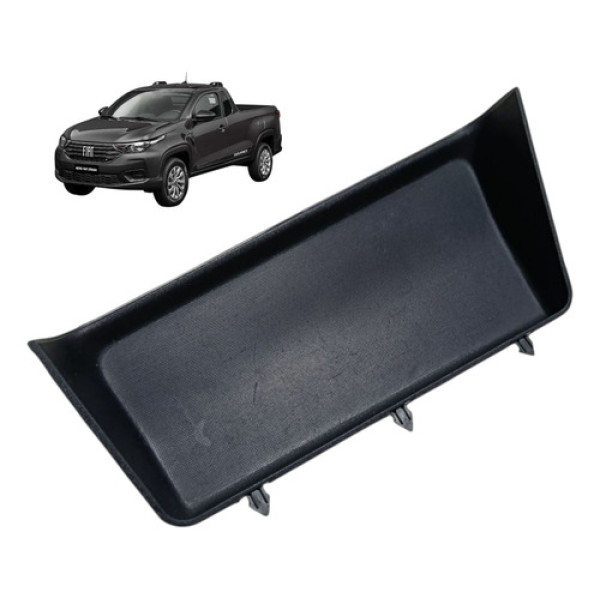 Acabamento Porta Objetos Fiat Strada 2021 2022 2023 2024 Preto
