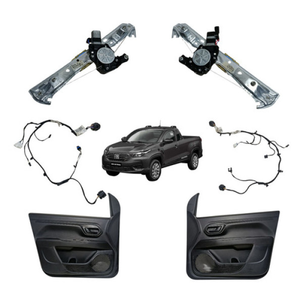 Kit Vidro Elétrico Fiat Strada 2021 2022 2023 2024 Dianteiro