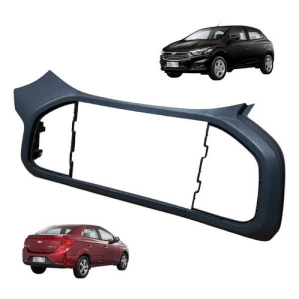 Moldura Rádio Multimídia Chevrolet Onix Prisma 2014 2015 /19 Cinza