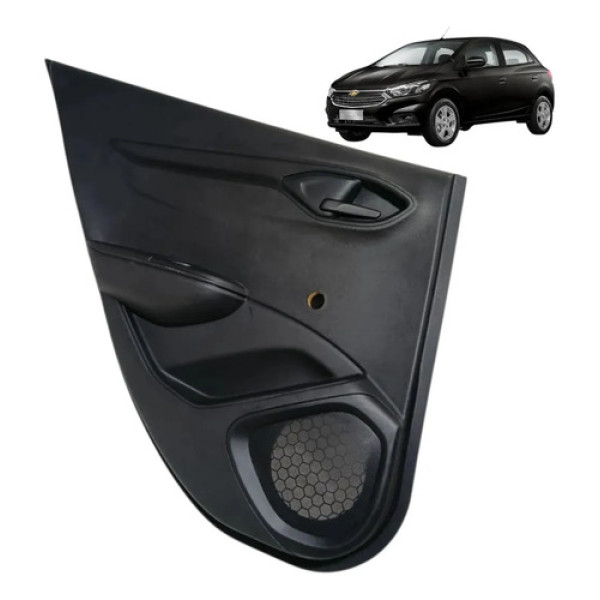 Forro Porta Gm Onix Prisma 2013/2019 Traseiro Esquerdo Preto