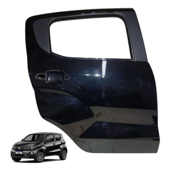 Porta Traseira Fiat Mobi Sem Furo Lado Direito 2017 Á 2025 Traseira Direito Preto