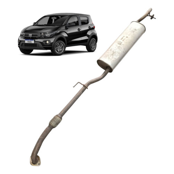 Silencioso Intermediario Escapamento Fiat Mobi 1.0 2017 2020