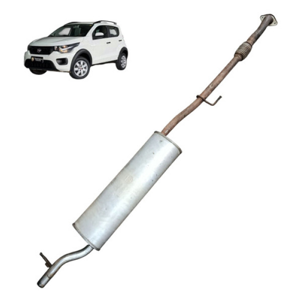 Silencioso Intermediario Escapamento Fiat Mobi 1.0 2017 2020