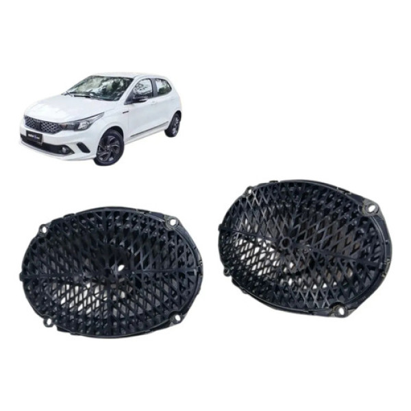Par Alto Falante Porta Fiat Argo 2018 / 2025 Dianteira Preto