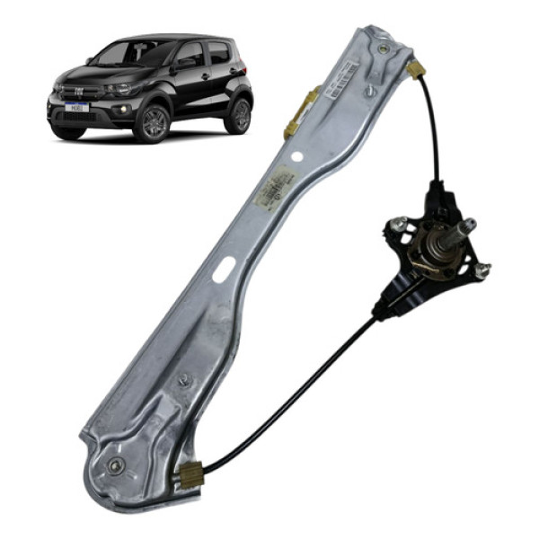 Máquina Vidro Manual Fiat Mobi 2017 2018 2019 Tras. Esquerda