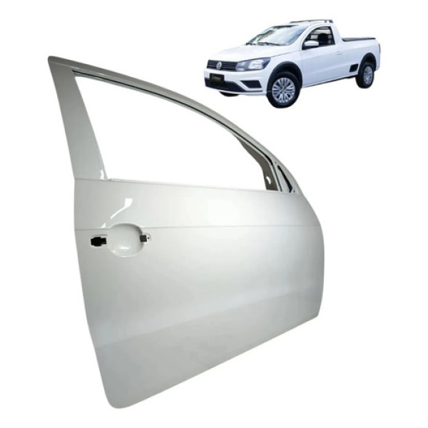 Porta Dianteira Volkswagen Saveiro 2018 2019 2020/23 Direita Dianteira Direita Branco