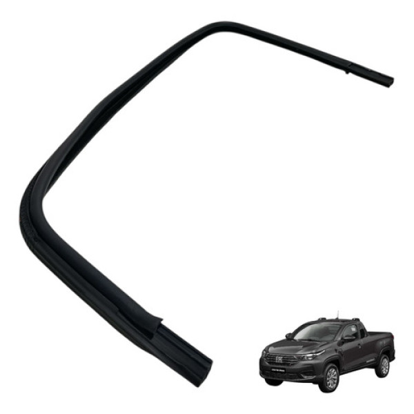 Guarnição Vidro Porta Fiat Strada 2021/24 Dianteira Direita Preto