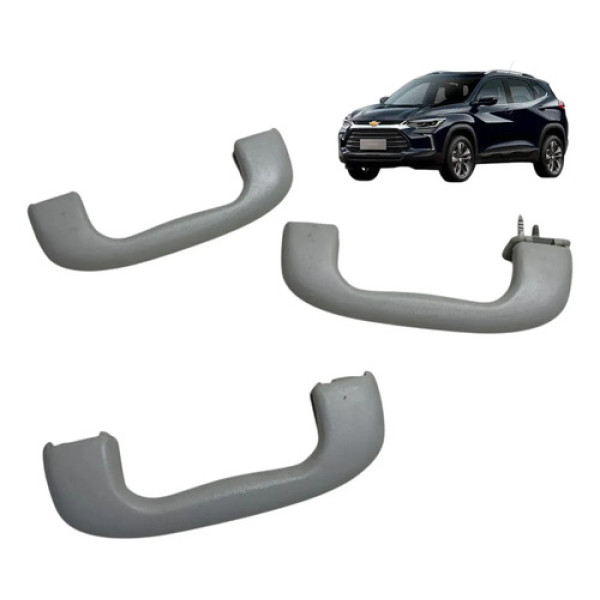 Jogo Alça Teto / Apoio Mão Chevrolet Tracker 2021/2025 Bege