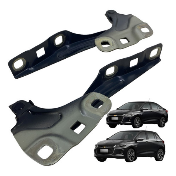 Par Dobradiça Braço Capô Chevrolet Onix 2020 2021 2022 2024