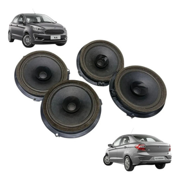 Kit Alto Falante Porta Ford Ka 2015 2016 2017 2018 2019 Preto