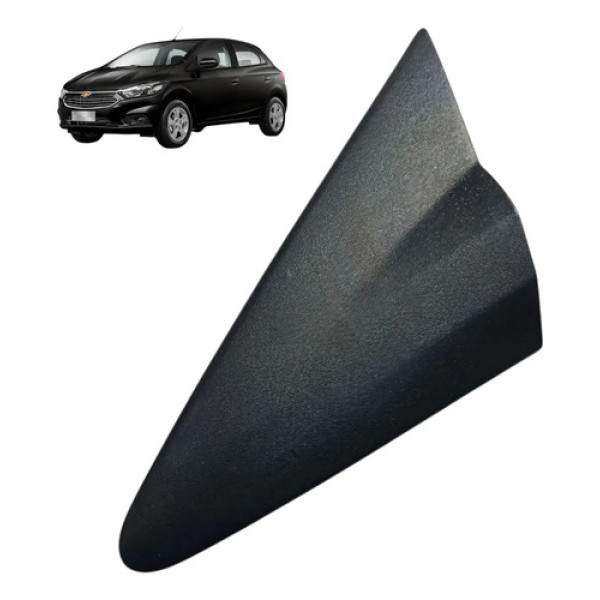Moldura Acabamento Retrovisor Gm Onix 2013 2014/19 Esquerdo Preto
