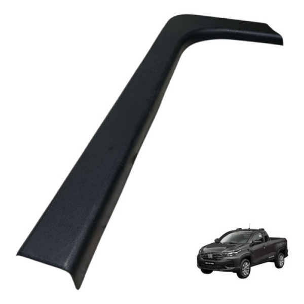 Soleira Porta Fiat Strada 2021 2022 2023/24 Dianteira Direit Preto