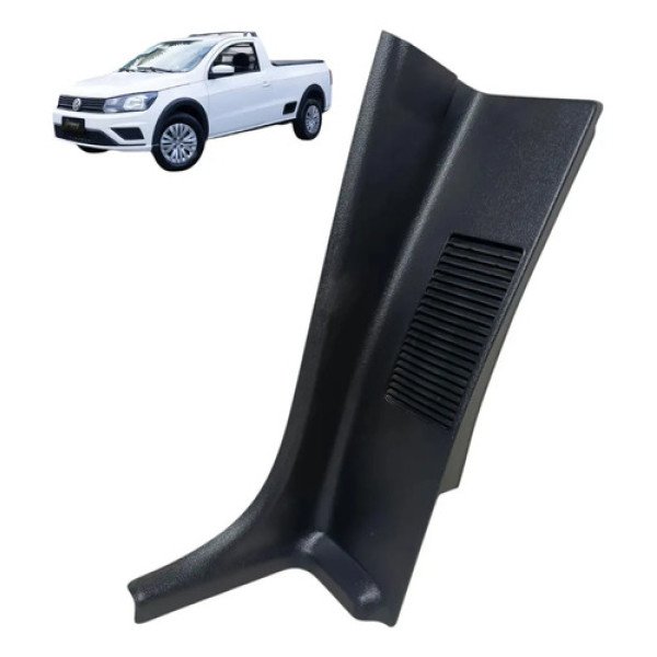 Moldura Coluna Lateral Vw Saveiro 2018/2023 Traseira Direita Preto