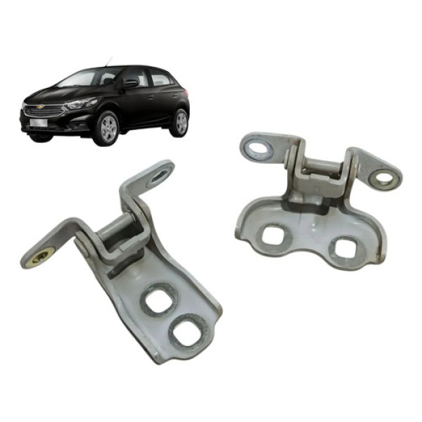 Par Dobradiça Porta Gm Onix 2013 2014/19 Diant. Esquerdo