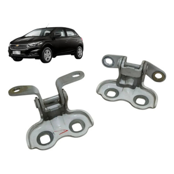 Par Dobradiça Porta Gm Onix 2013 2014/19 Traseiro Esquerdo
