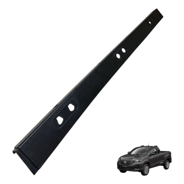 Moldura Lateral Caçamba Fiat Strada 2020/2025 Lado Esquerdo Preto