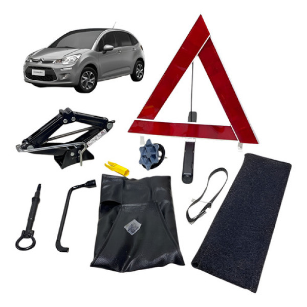 Kit Macaco Chave Roda Citroen C3 2014 2015 2016 2017original