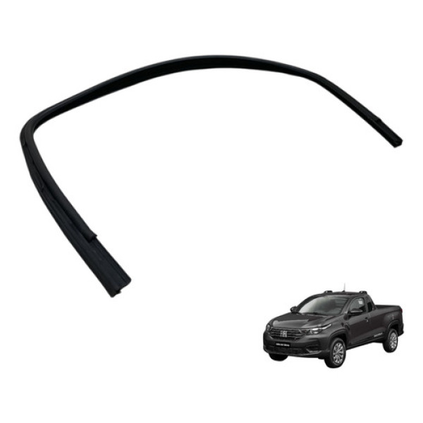 Guarnição Vidro Porta Fiat Strada 2021/2024 Diant. Esquerda Preto
