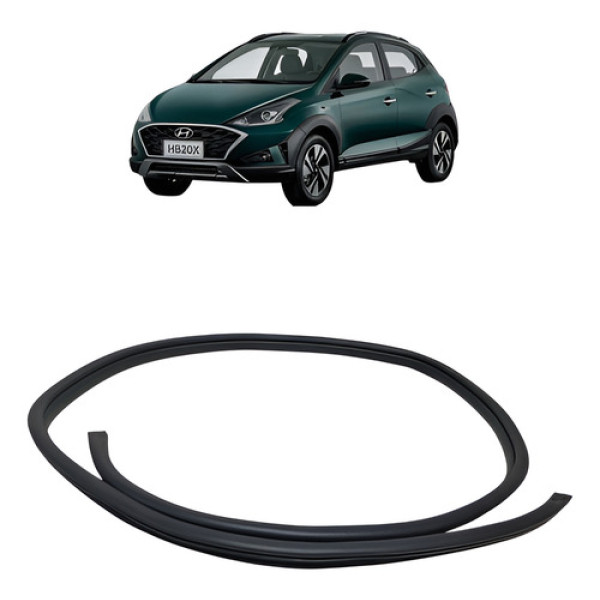 Borracha Porta Hb20x Hatch 2020 2023 Traseira Direita
