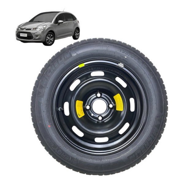 Estepe Roda Pneu Citroen C3 2014 2015 2016 2017 Sem Uso Orig