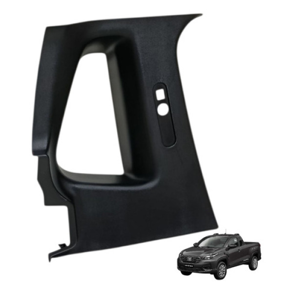Moldura Coluna Traseira Fiat Nova Strada 2020/2025 Esquerda Preto