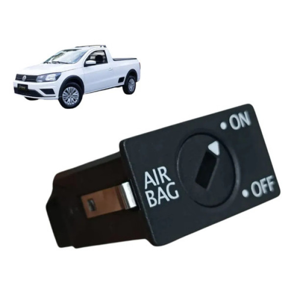 Botão Interruptor Acionador Bolsa Vw Saveiro 2018/2023 Preto