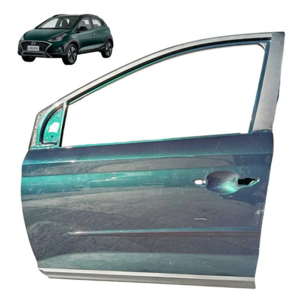 Porta Dianteira Esquerda Hyundai Hb20x 2020 2022 Detalhe Dianteira Esquerdo Verde