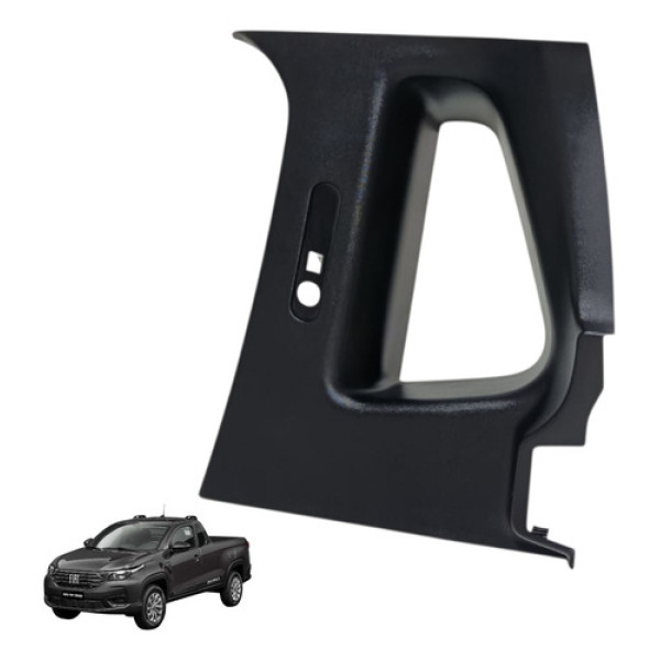 Moldura Coluna Traseira Fiat Strada 2020/2025 Lado Direito Preto