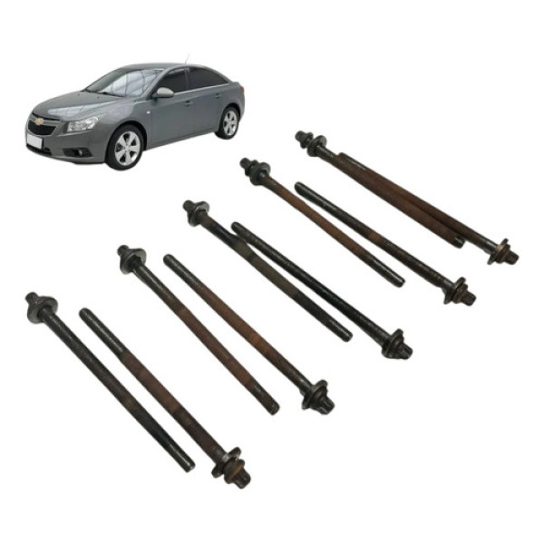 Kit Jogo Parafuso Cabeçote Gm Cruze 1.8 Ecotec 2012 2013/16 Metal