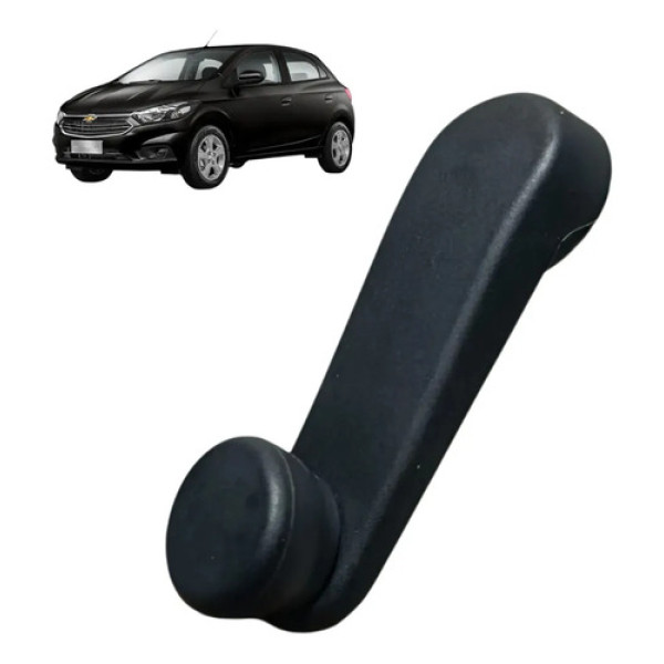 Manivela Vidro Gm Onix Prisma 2013/2019 Traseira Esquerda Preto