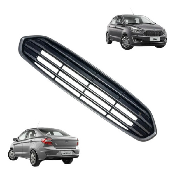 Grade Superior Parachoque Dianteiro Ford Ka Sedan 2019/2021 Cinza Brilhante
