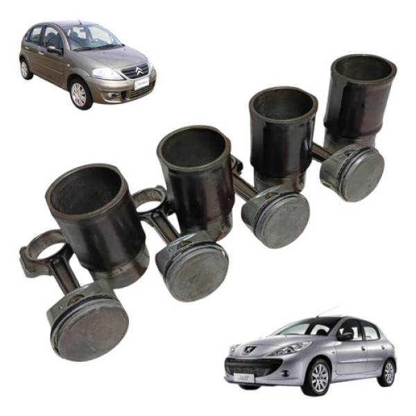 Kit Pistao Biela Camisa 206 207 Citroen C3 1.4 Flex 2006 /10