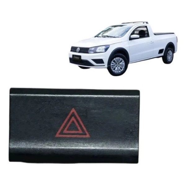 Botão Pisca Alerta Vw Saveiro Gol Voyage 2018 / 2023 Preto