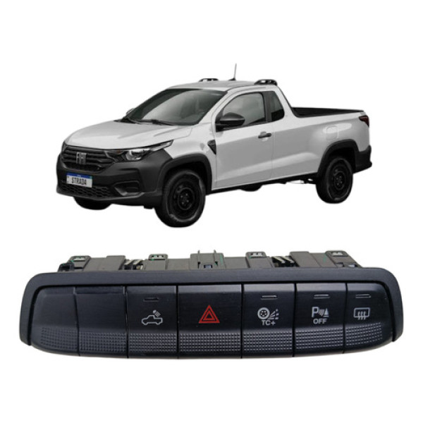 Botão Comando Central Pisca Alerta Fiat Strada 2022 2023