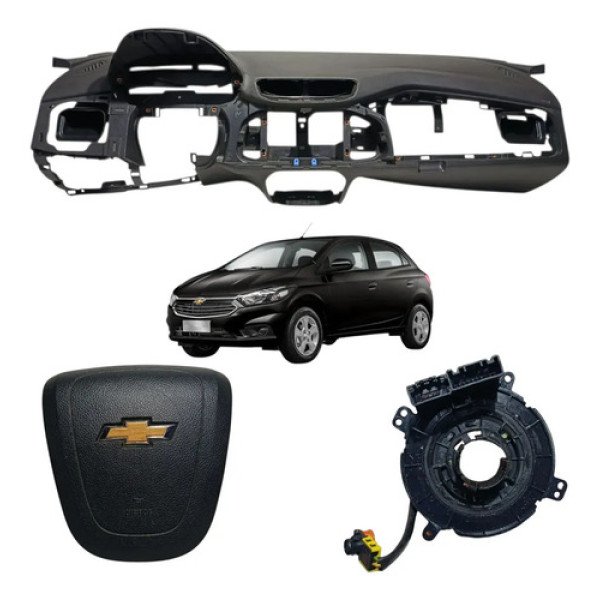 Capa Painel Tabelier Bolsa Volante Chevrolet Onix 2019/2020 Preto